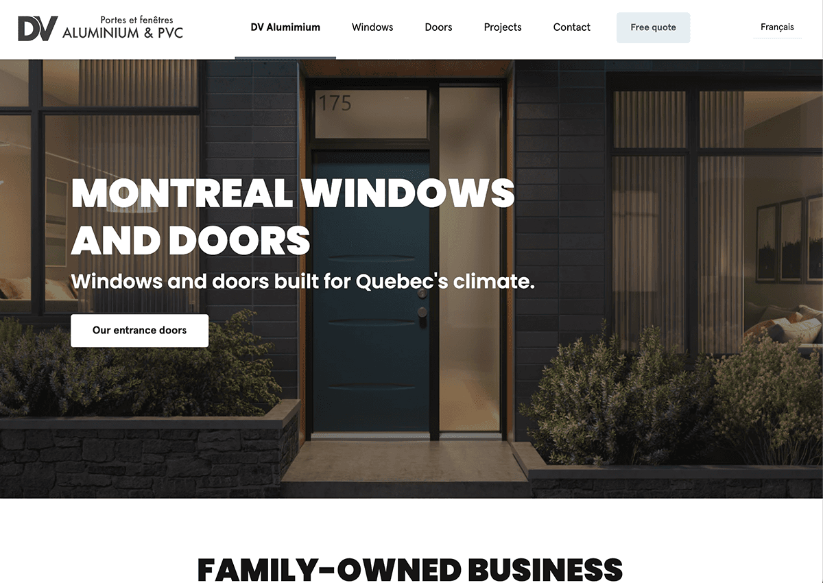 Website with online quote generator