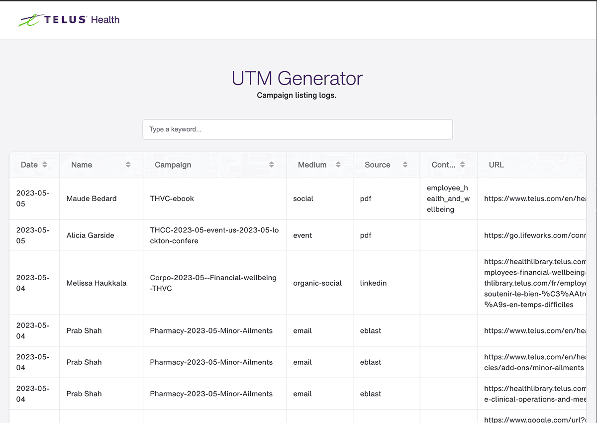 Web App: UTM Generator