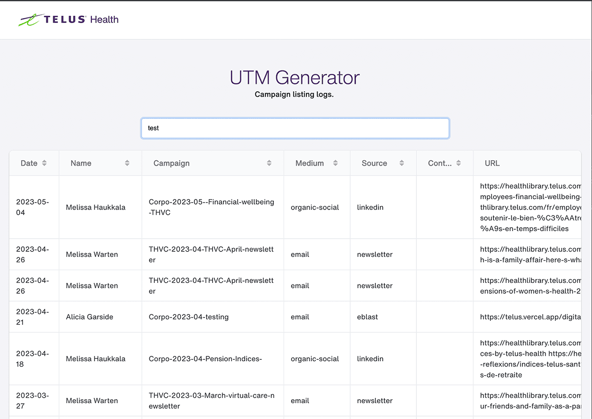 Web App: UTM Generator